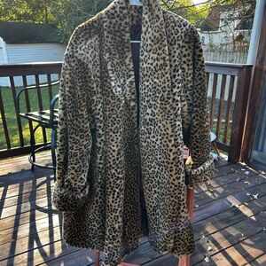 Marvin Richards Brown Leopard Teddy Jacket